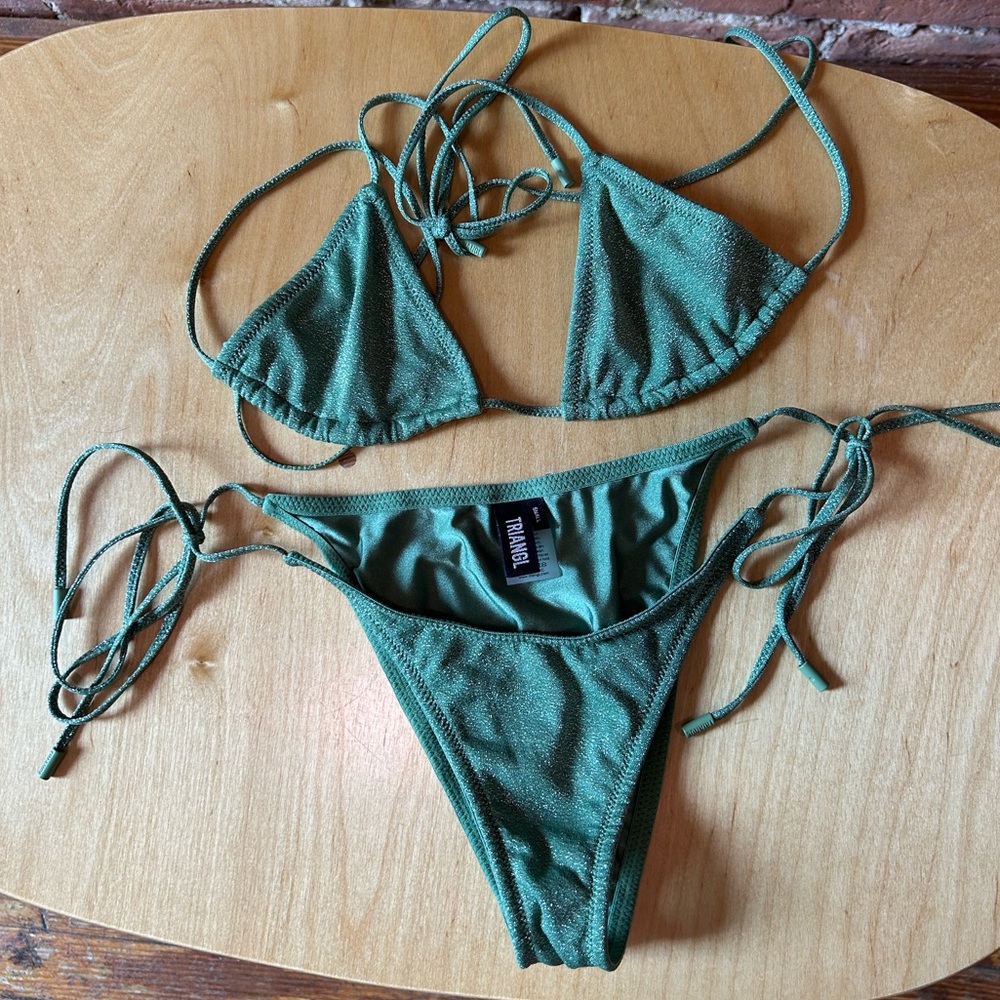 Triangl Sparkly Green Bikini